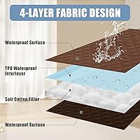 Vista 3 de Smiry Funda Impermeable para Cama de Perro Manta para Mascotas, Manta Suave y Lavable para Perros para Muebles Cama Sofá Sillón Reversible, a