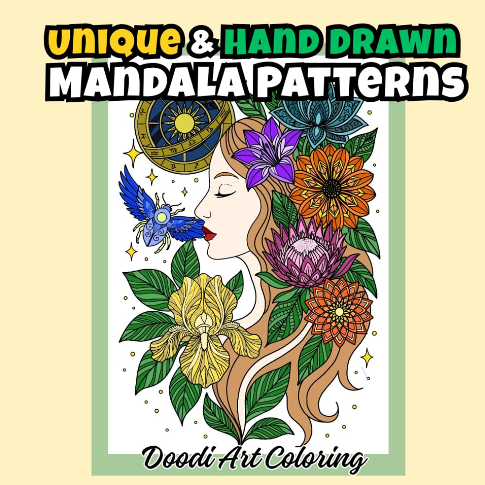 Unique & Hand Drawn Mandala Patterns: A Stress Relief Coloring Book for Adults with Thick Lines: Easy to Complex Hand-Drawn Mandalas for Relaxation, Mindfulness, and Anxiety Relief