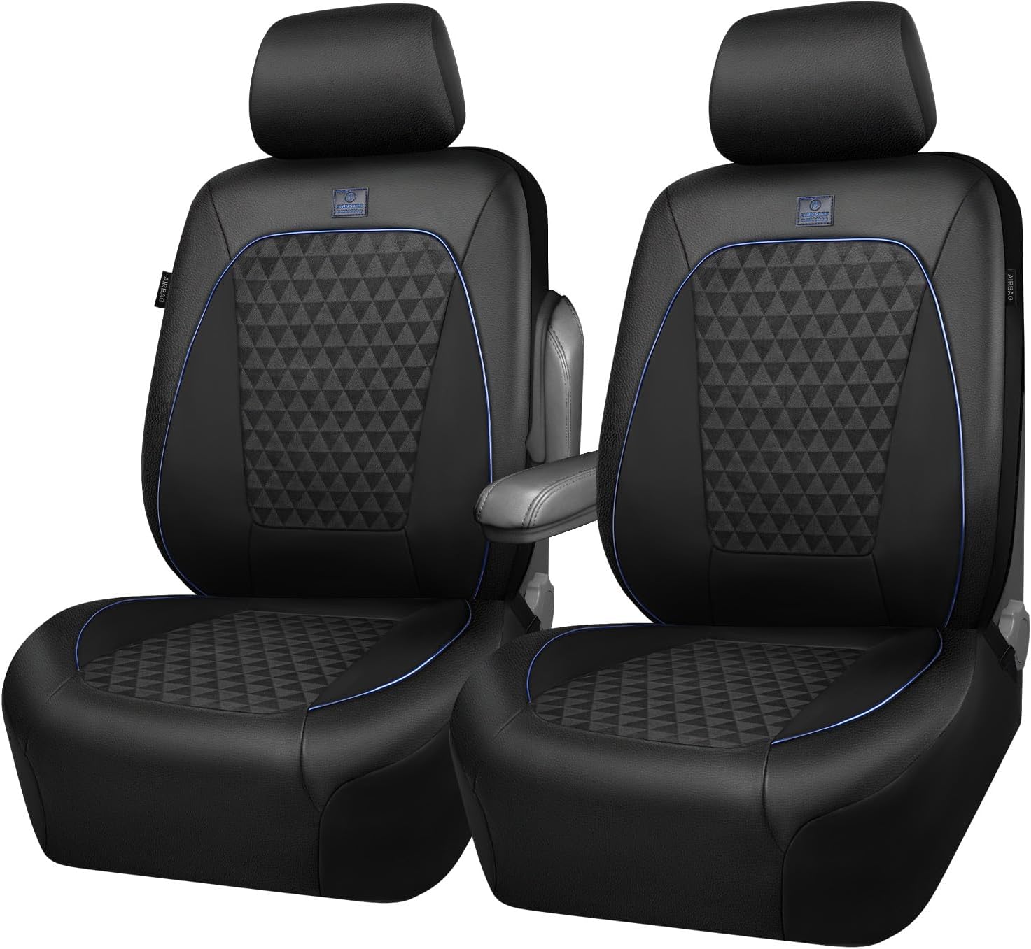CAR PASS Leather Car Seat Covers Gel Wetsuit PU Front Seat Cover Waterproof E...