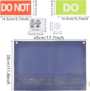 CHEFAN Behavior Chart for Classroom Management, Classroom Behavior Chart with 36Pcs Pocket Cards, Classroom Rules Chart, Classroom Behavior Signs, Pocket Chart for Kindergarten, School or Homeschool