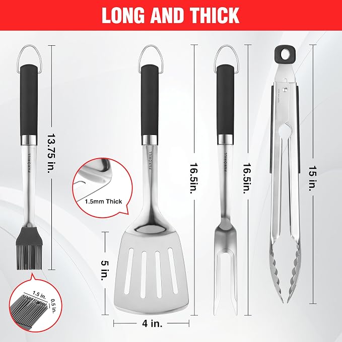 Set de Accesorios para Parrilla de Acero Inoxidable Premium miniatura 3