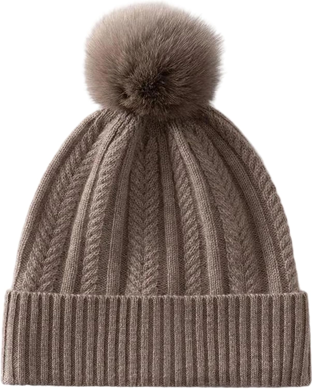 Women's Winter Cold Weather Fuzzy Beanie Slouchy Casual Stretchy Knitted Hat Skiing/Hiking/Skating Skull Cap