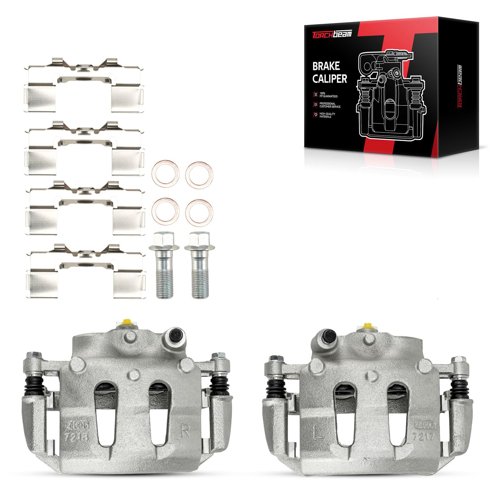 Torchbeam Front Brake Caliper Left&amp;Right w/Bracket Fit for Frontier/Pickup