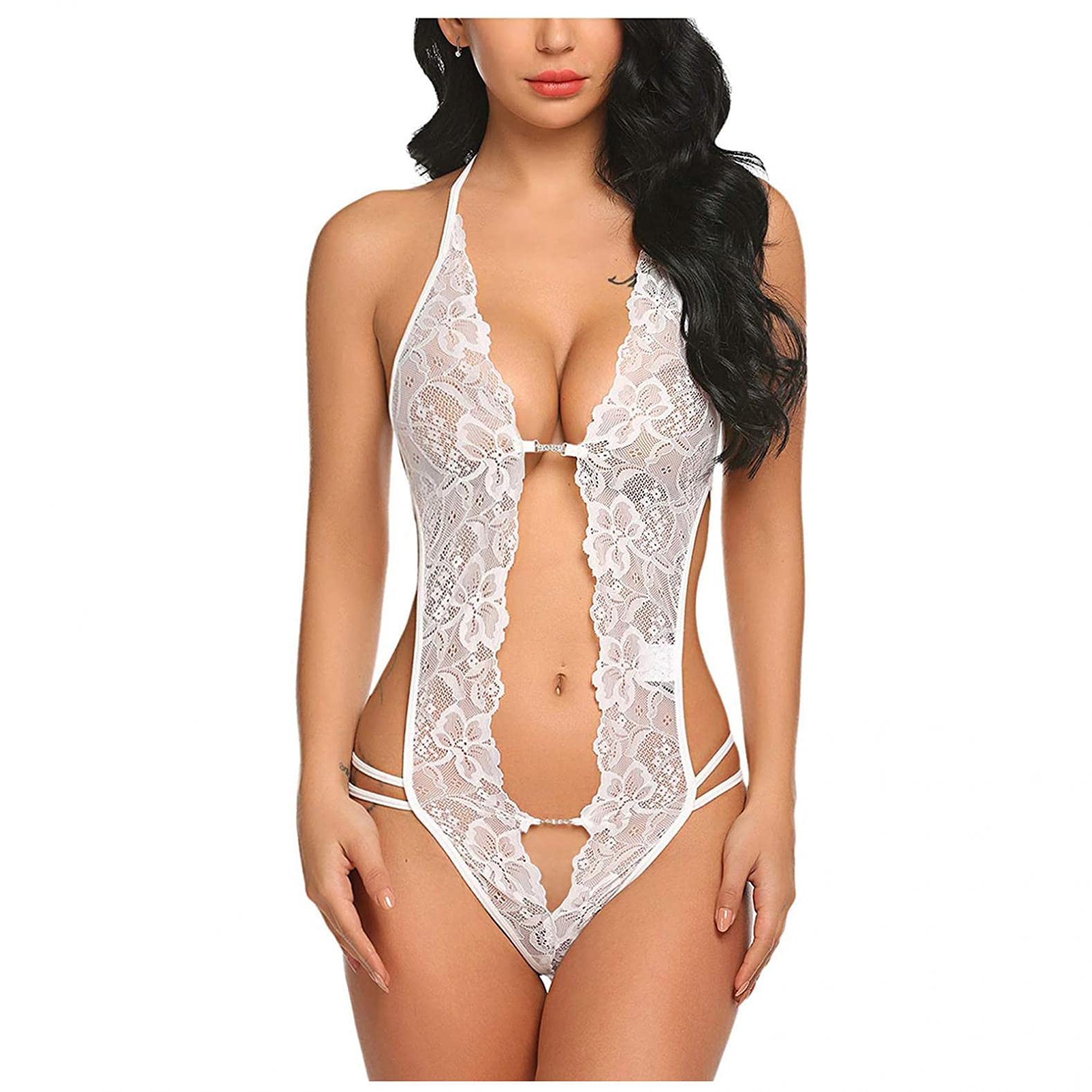 RJDJ home Womens Sexy Lace Bodysuit One Piece Lingerie Mini Teddy Babydoll Women Sexy hot Exotic Lingerie Sleepwear