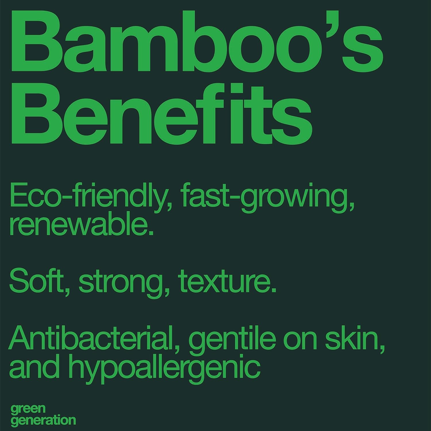 Green Generation Bamboo Toilet Paper -12 Roll, 3-Ply, 300 Sheets/Roll - Non Toxic Toilet Paper Organic Septic Safe - BPA Free Sustainable, Soft, FSC Certified - Home, Boat & RV Use