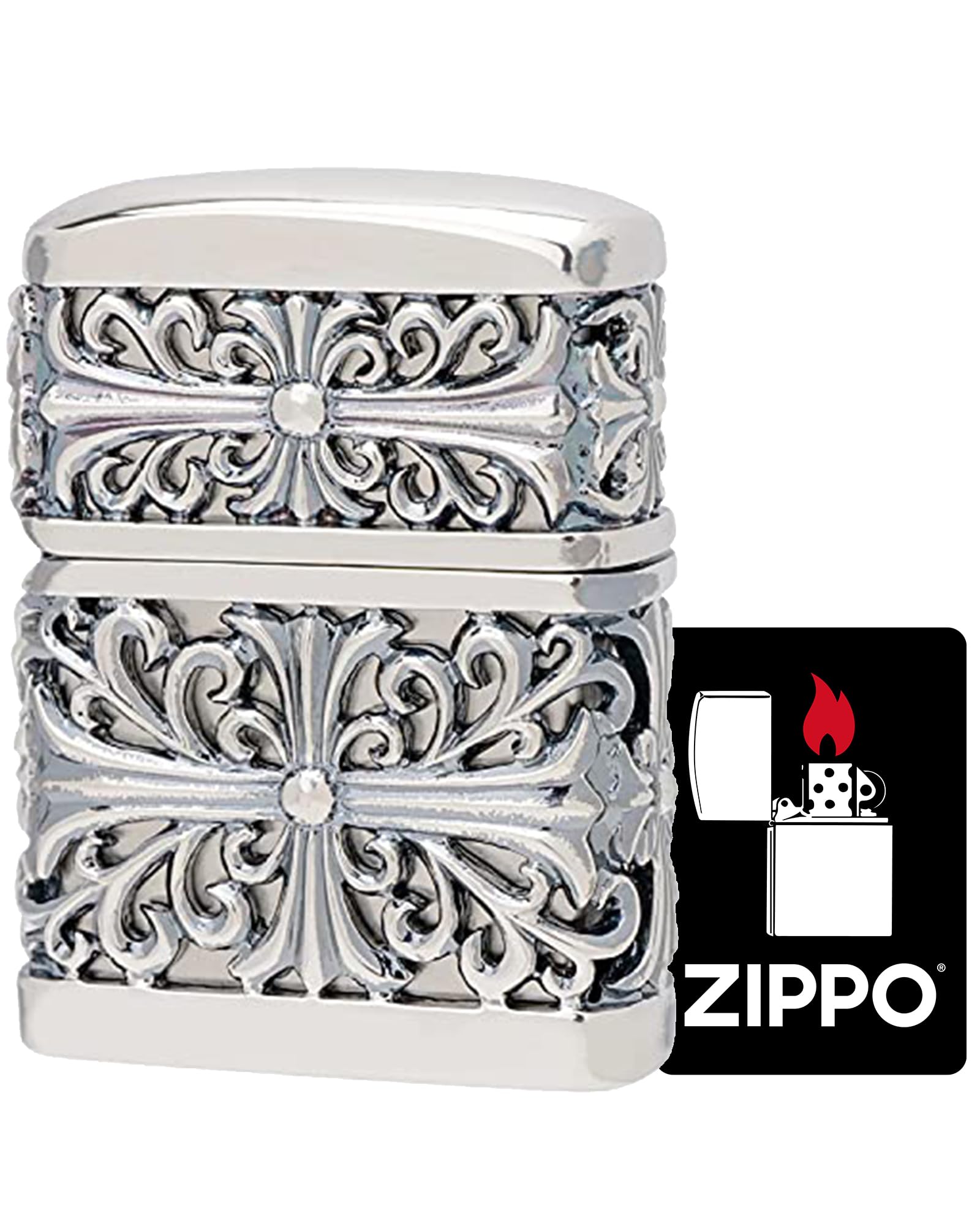 Amazon.co.jp: ZIPPO(ジッポー) ライター シルバー メタルジャケット 
