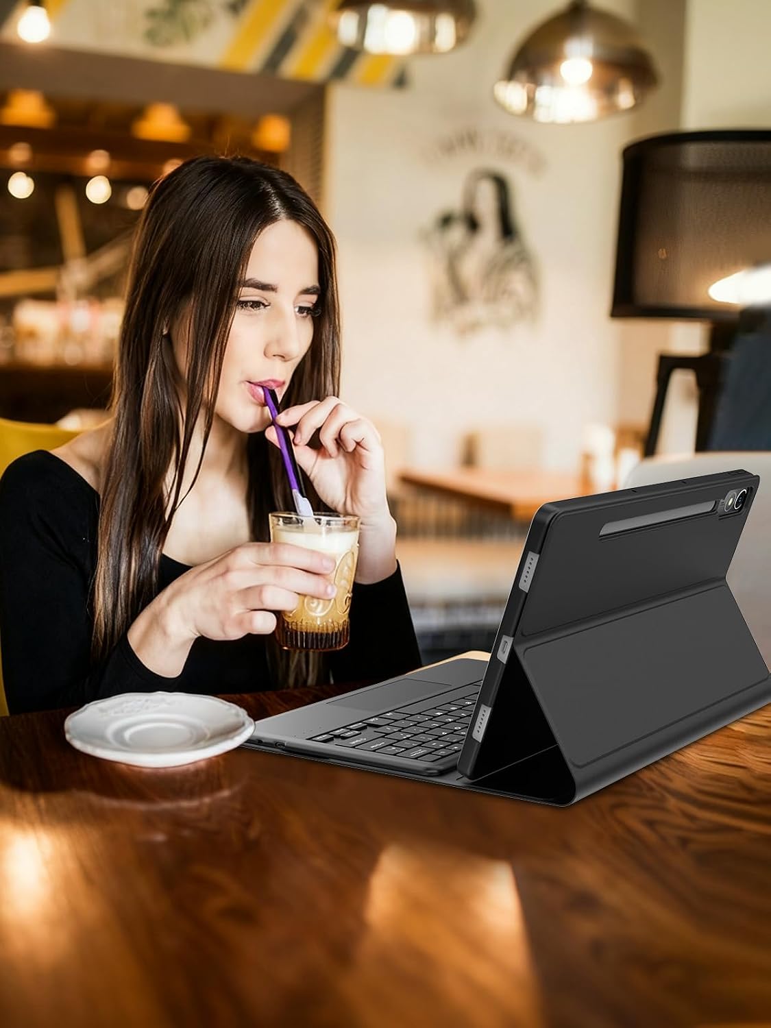 Keyboard Case for Lenovo Idea Tab Pro 12.7 Inch 2025, Detachable Wireless Bluetooth Touch Keyboard Folio Smart Cover with Pencil Holder image 5