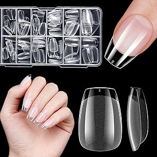 Extra Kurz Sarg Nageltips für Gelnägel, Venares 120 Stück Full Cover Nail Tips Nägel 12 Größen Soft Gel Press on Nails Tips für Gelnägel, Künstliche Nägel Kurz XS