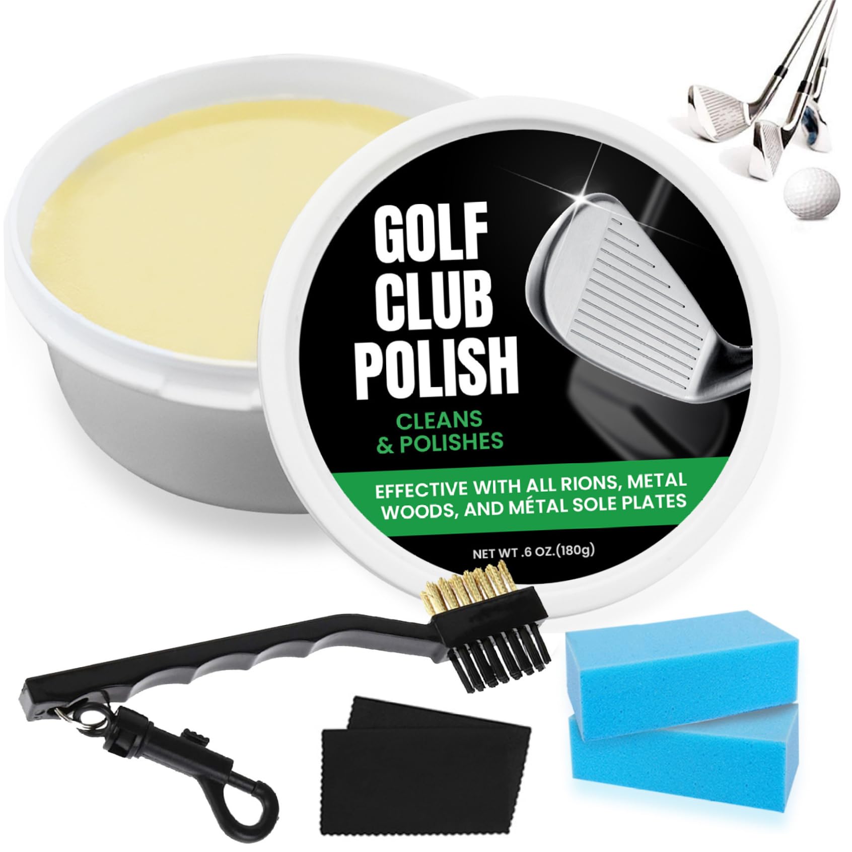 Kit de limpieza para palos de golf para solucionar la pérdida de control y agarre 8