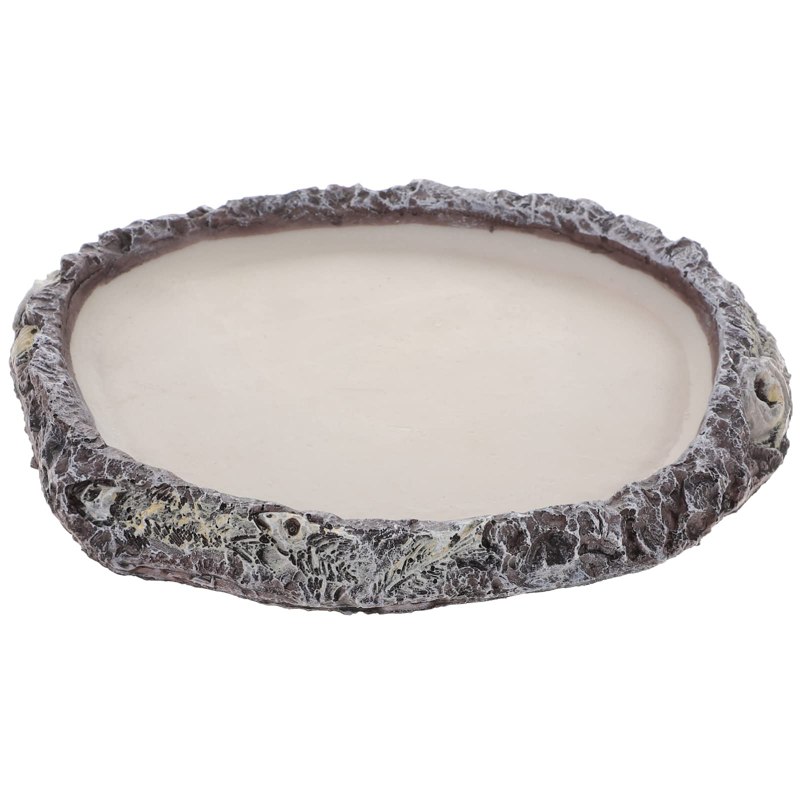 Abaodam Reptile Water Basin Multi Functional Food and Water Dish for Gecko and Snake for Reptile Tanks and Feeding for Pets