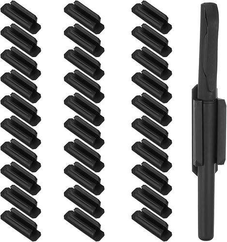 PATIKIL Portalápices para escritorio, paquete de 30 soportes adhesivos de silicona para lápices para aula, accesorios de oficina, suministros para