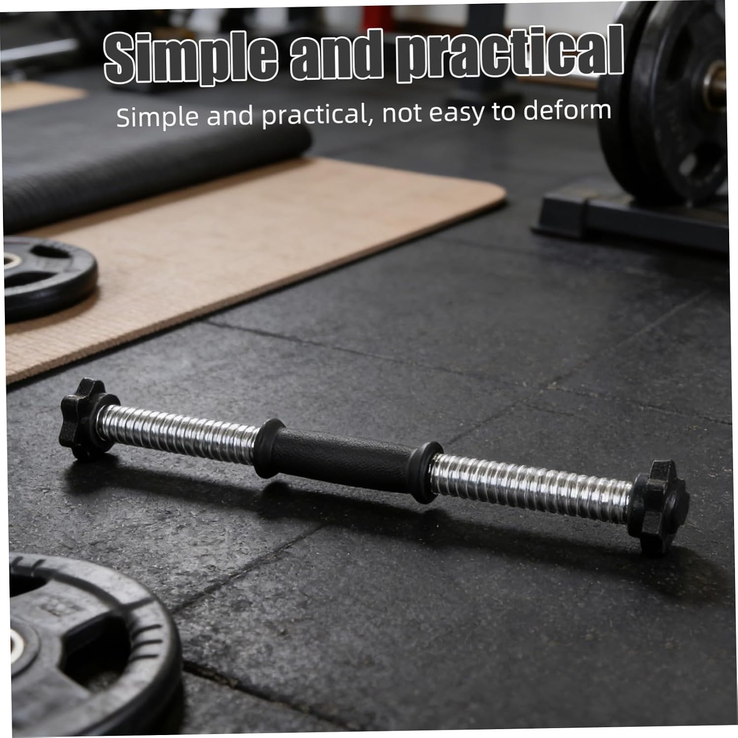 2pcs Threaded Dumbbell Handles Featuring Reliable Spinlock Collars and Ergonomic Grip, Steel Adjustable Dumbbell Bars for Strength Training and Toning Workouts