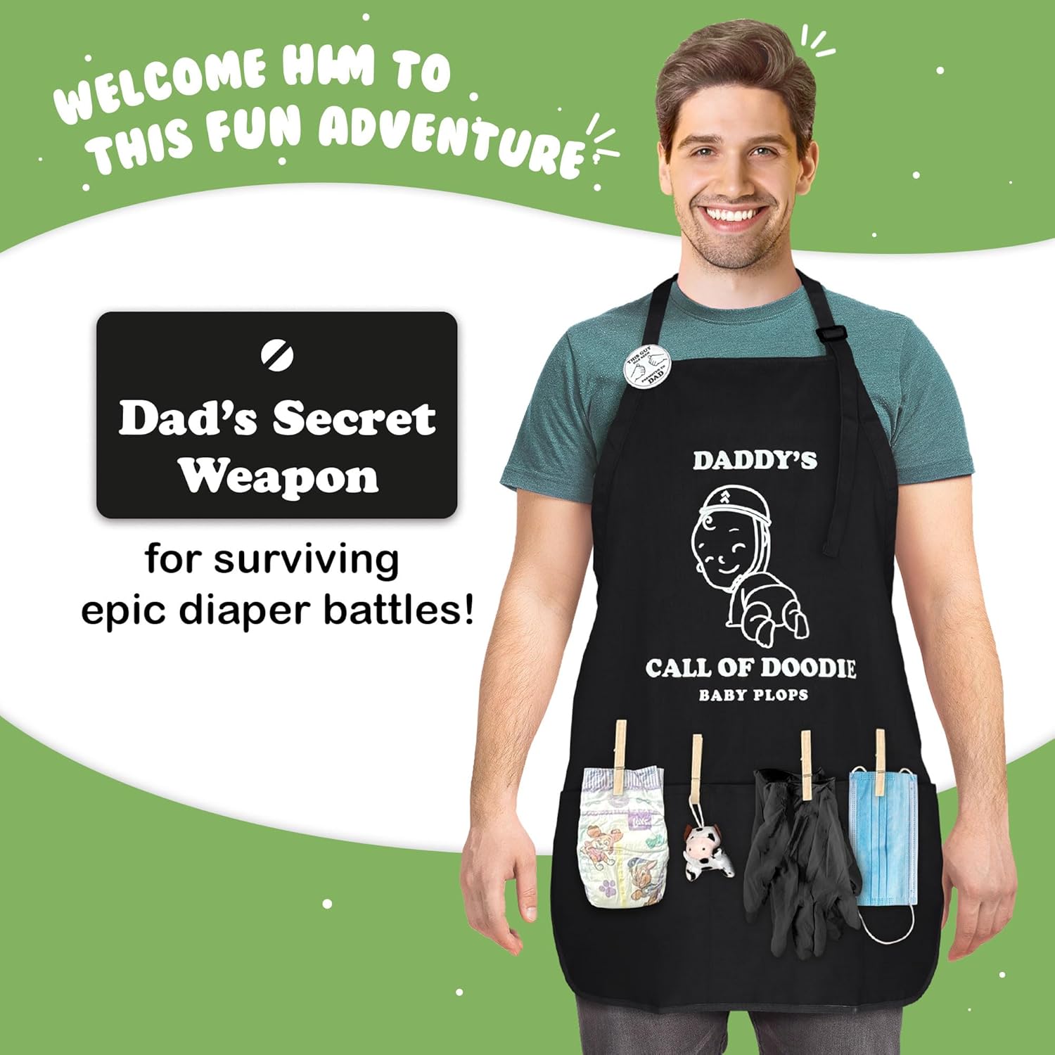 Munificence Apron Daddy To Be Gag Gift, Baby Shower Martinique Ubuy