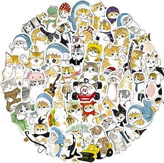 猫 ステッカーセット 50枚 防水シール キャット おしゃれ 可愛い 手帳 シール学生 DIY アウトドア バイク ステッカー ステッカーパック、デカール、スーツケース 車 バイク ヘルメット パソコン スケートボード ギターに適用 (50枚 猫ステッカー) [並行輸入品]