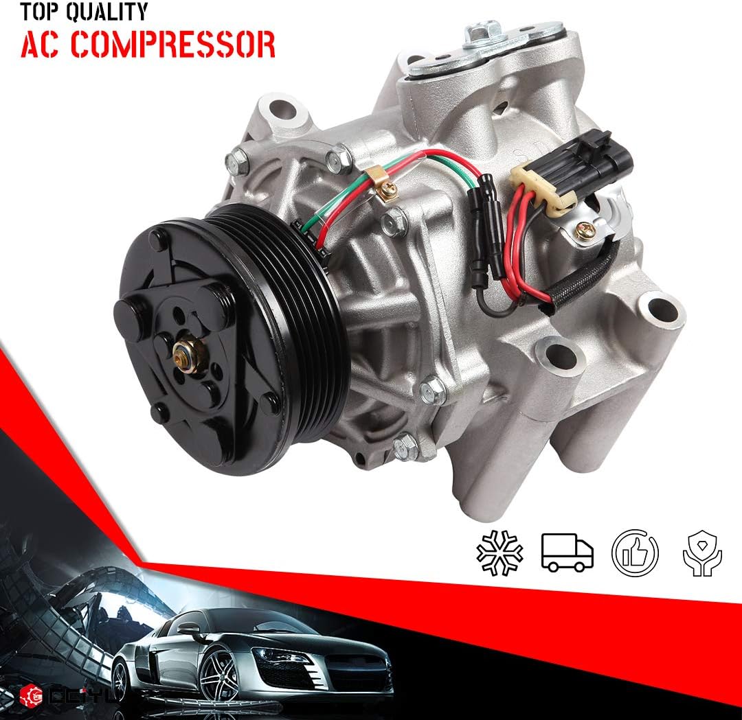 cciyu Air Conditioning Compressor for Buick Rainier for Chevrolet Trailblazer for GMC Envoy 4.2L 2002-2009 Replaces AC Compressor for Car