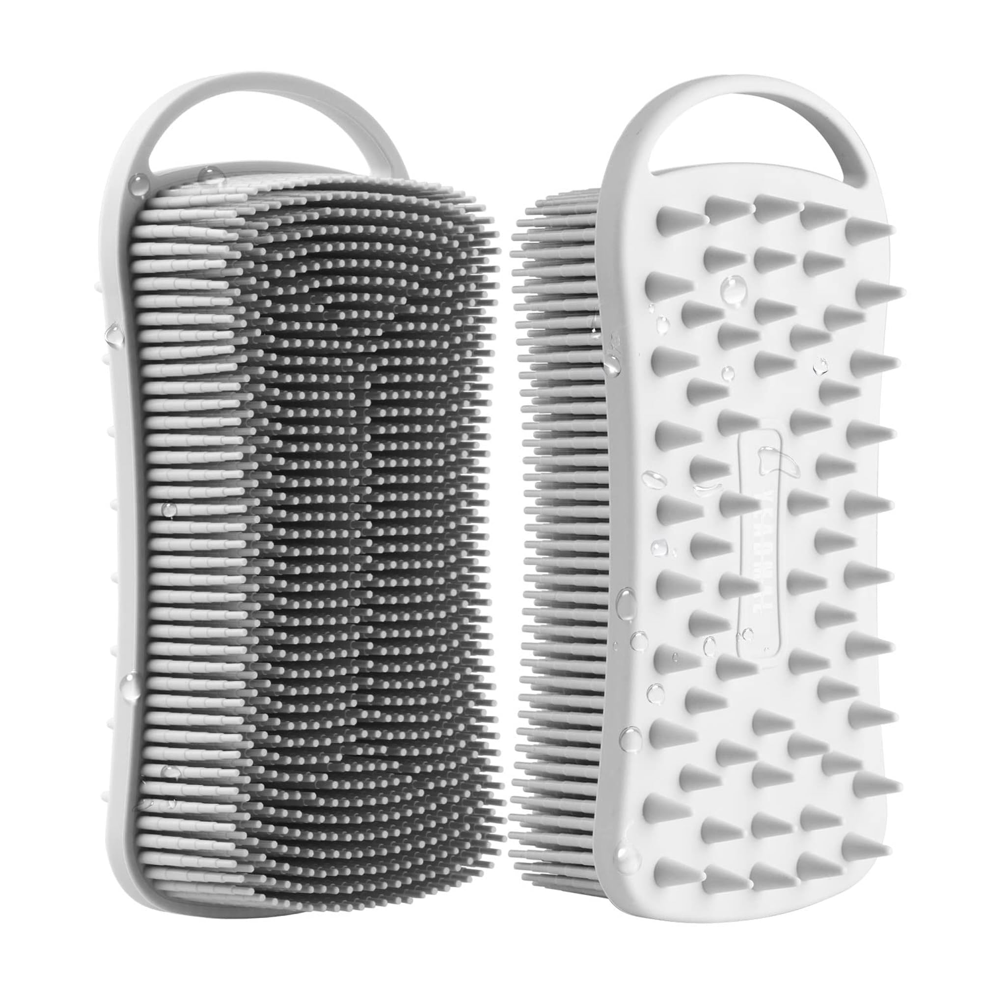 YEADMAL Dual-use Silicone Body Scrubber with Scalp Massage Shampoo Brush Exfoliating Bath Body Brush Gentle Silicone Shower Scrubber