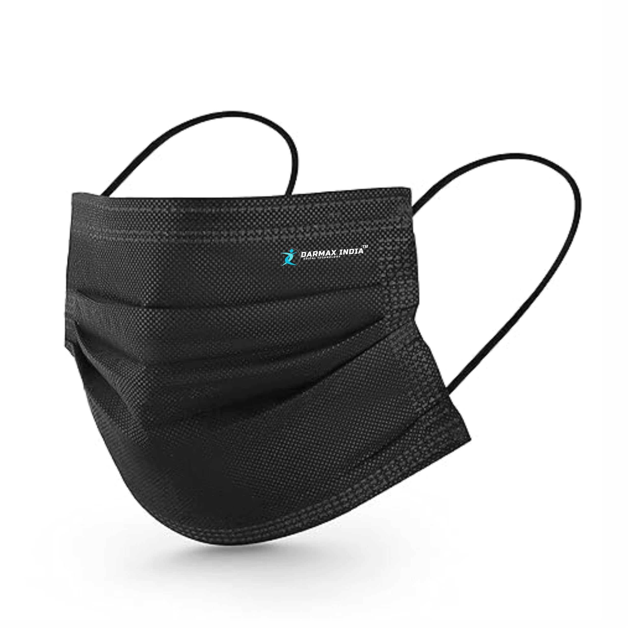 3 Layer Disposable Face Mask – Black, Soft Non-Woven Fabric with Elastic Ear Loops & Flexible Nose Pin, Comfortable & Breathable (Pack of 25)-image-20