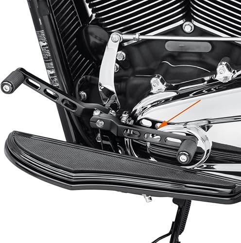 Miniatura 5 de HAPPY-MOTOR Tablas de piso para Harley Davidson Touring Flt Black Defiance Floorboards Harley estribos Harley dedo del pie palancas de cambio