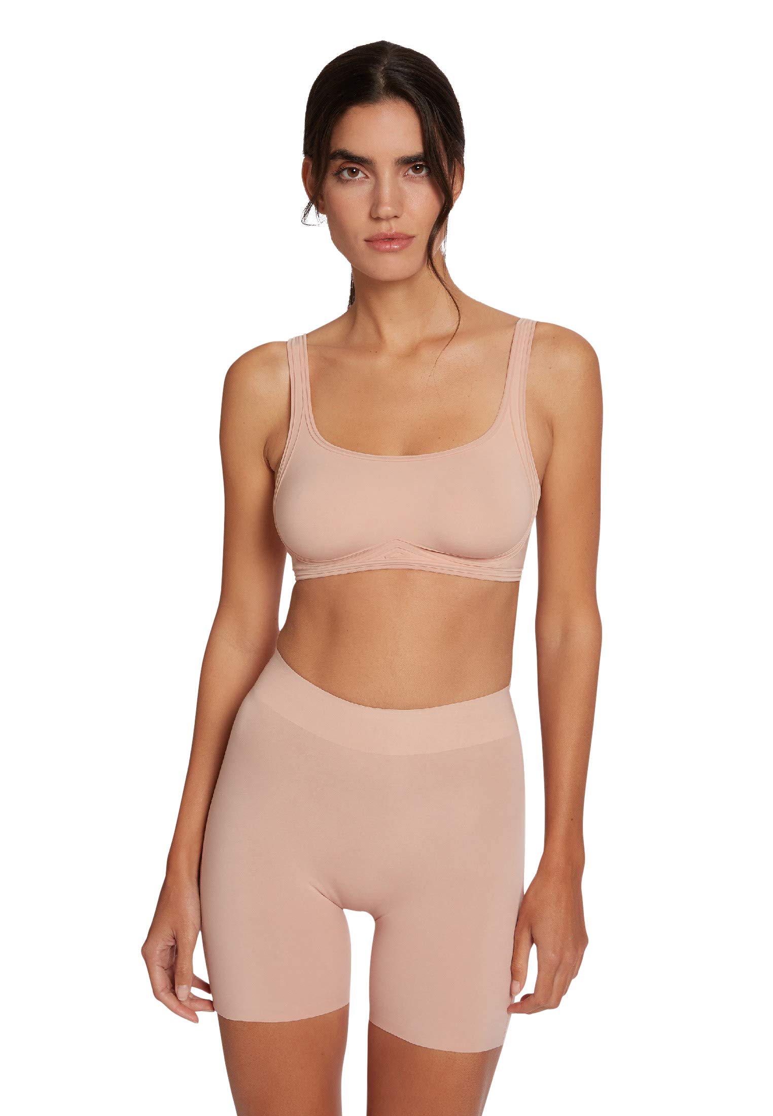 Wolford Women's Rose Tan Cotton Contour Control Shorts 46