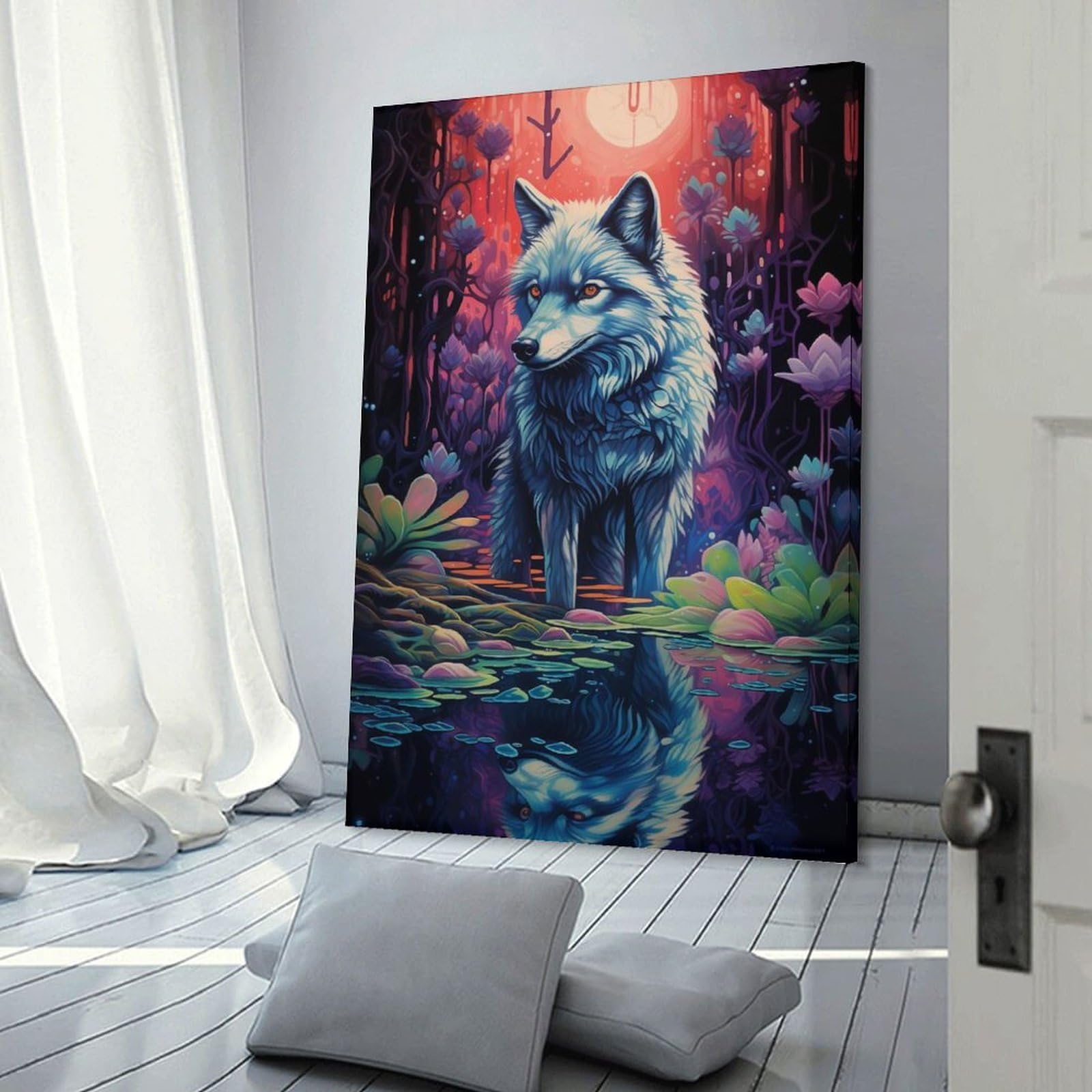 Junmoney Wall Picture Print Apex Predator, 24x36inch(60x90cm), for Living Room, Bedroom Or Home Office, Thoughtful Wall Decor for Art Lovers