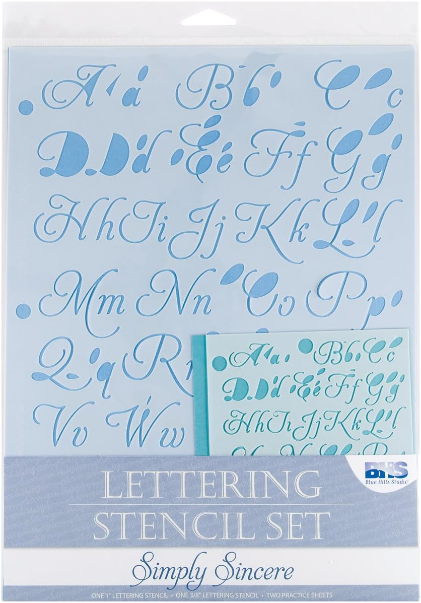 Alvin, BHS104SET, Lettering Stencil Kit, 4Piece Set