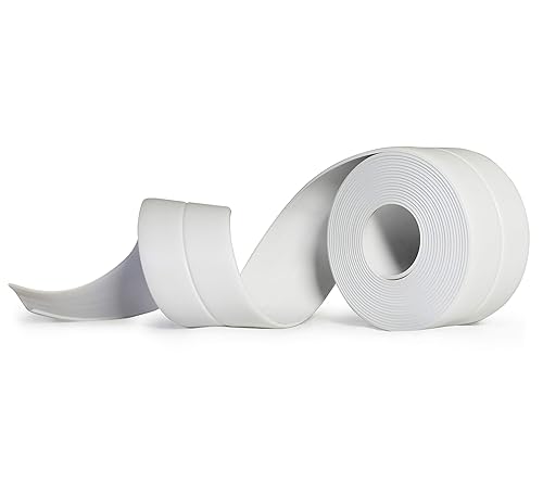 VViViD Rollo de cinta selladora de calafateo impermeable blanca para despegar y pegar (2 rollos)