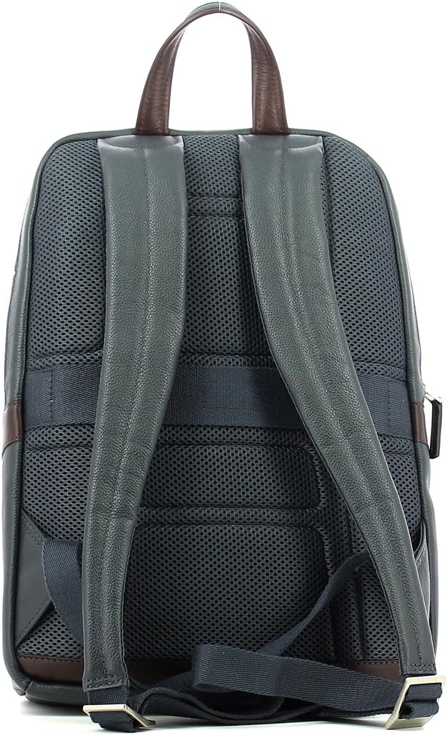 Piquadro Unisex Pc 14" Backpack, Blu/Marrone, 30x39x14 cm, Fashion