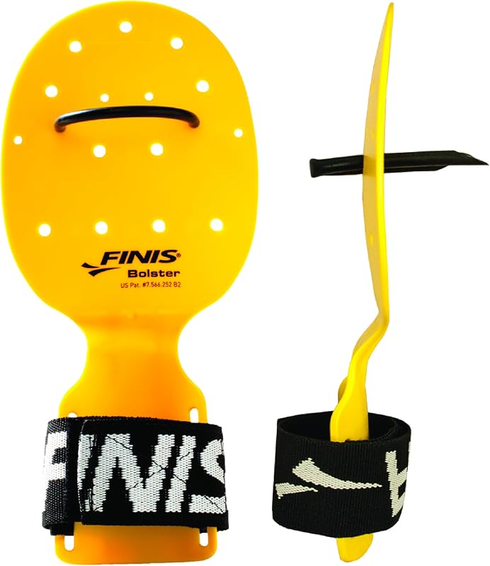 Bolster Swim Paddles - Stroke Technique Trainer for Competitive & Fitness Swimming - Builds Strength - All Swim Strokes | The Bolster Swim Paddles for Lap Training Develop an Early Vertical Forearm (EVF) Position and Increase Stroke Efficiency
