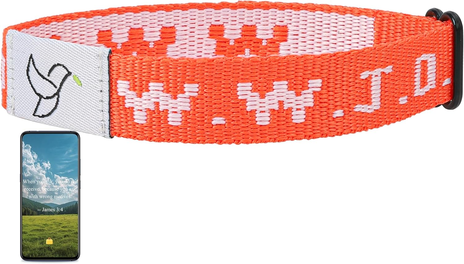 Daily Bible Verse WWJD Bracelet, Christian Bracelet for Women Men, Christian Jesus Gift Adjustable Wristband, WWJD Bracelet - What Would Jesus Do Bracelet