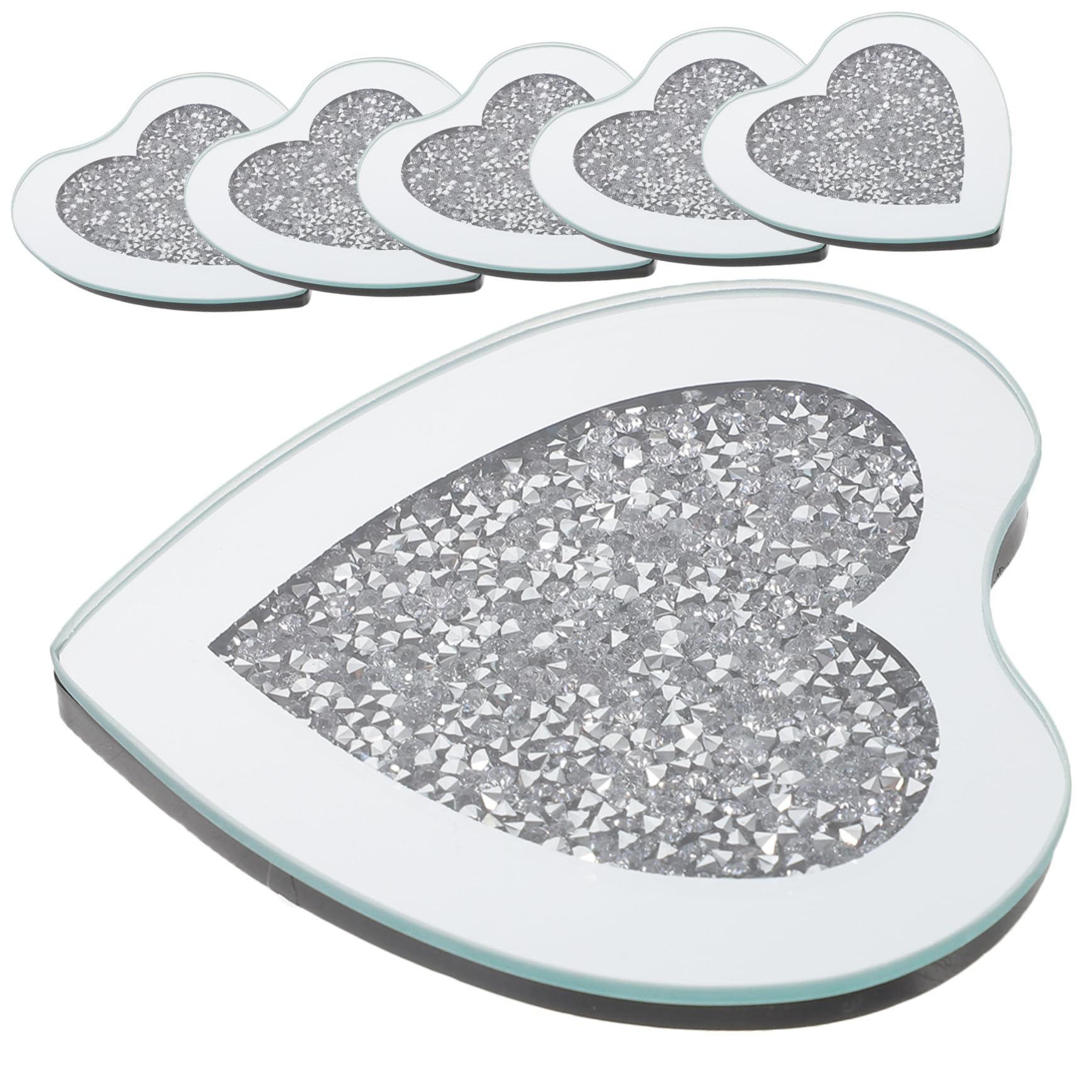 Sous-verres cœur pour tasse à thé Garneck lot 6 tapis de table parfaits pour l'heure du thé