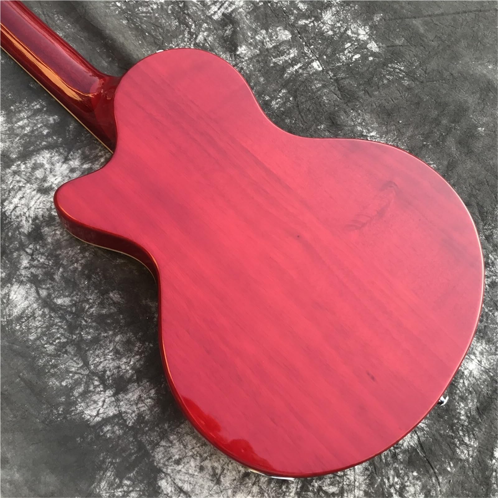 Standard Gitara Elektryczna Profesjonalny 12 Strunowy Pomarańczowy Płomień Klon Semi Hollow Jazz Gitara Elektryczna Humbucker Pickup