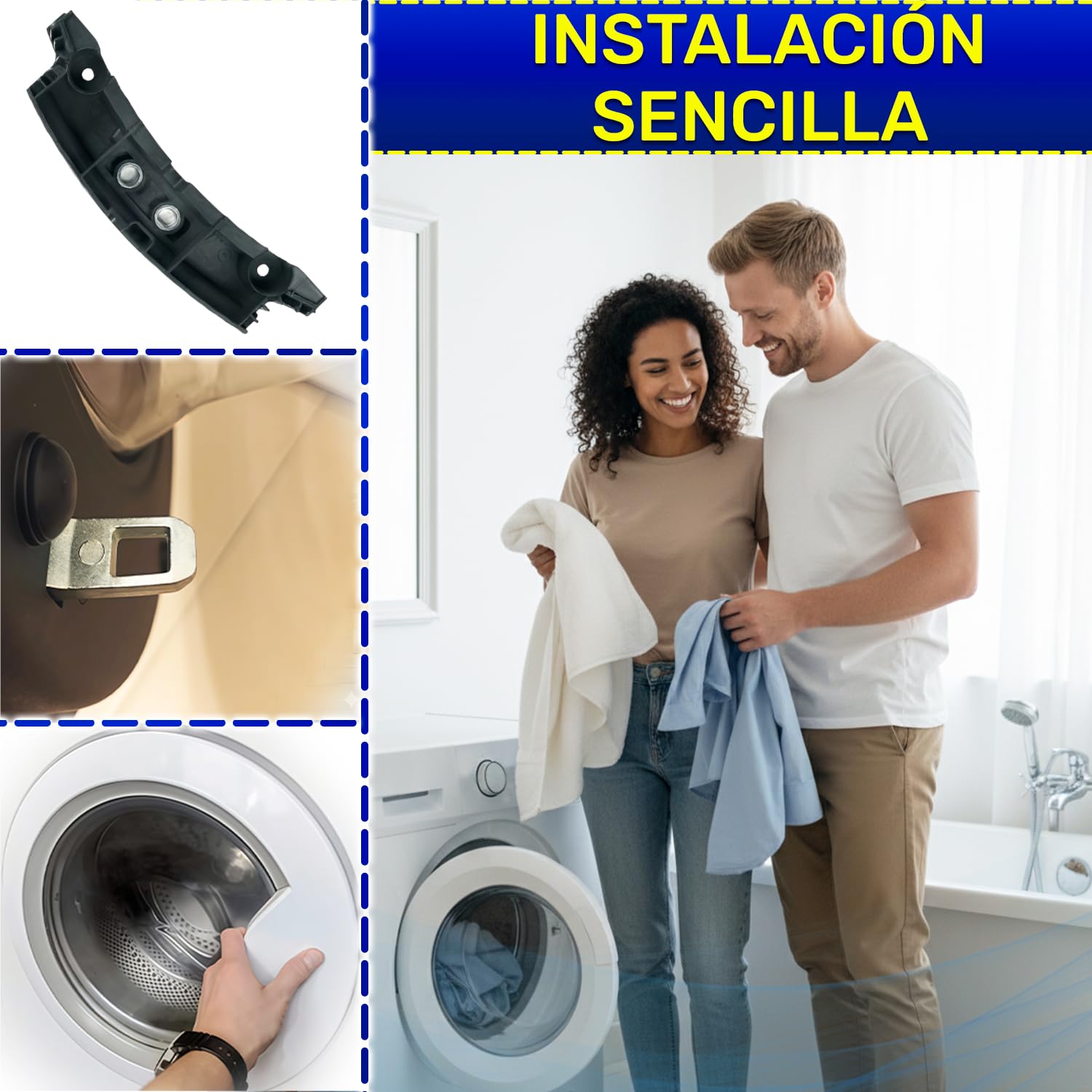 Gancho para Puerta de Secadora de Ropa 180x73x49 mm con el Código Original 623811 00623811 para Bosch para Balay para Constructa para Siemens para Neff - Garantía de 10 Años - MONTERAL
