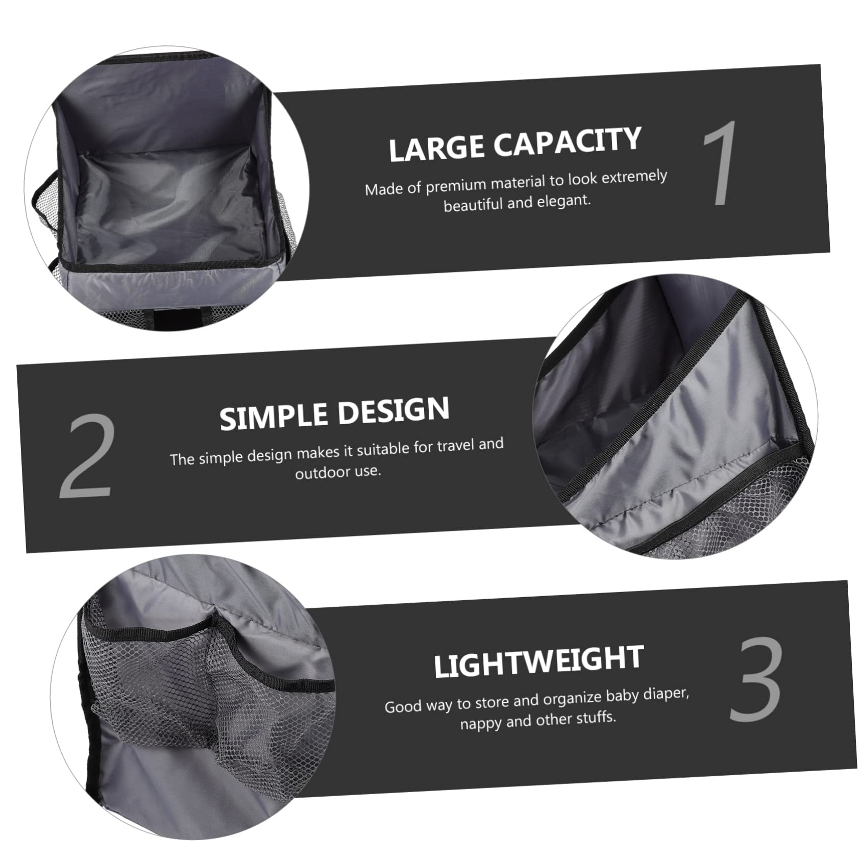 Bolsa de Almacenamiento para Cuna Colgante, Organizador de Pañales | Mesita de Noche, para Biberones y Juguetes, Plegable, Uso en Viaje y Exterior