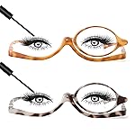 JM 2 Pairs Makeup Reading Glasses Magnifying Flip Down Cosmetic Readers for Women with Spring Hinge +2.75