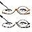 JM 2 Pairs Makeup Reading Glasses Magnifying Flip Down Cosmetic Readers for Women with Spring Hinge +4.0