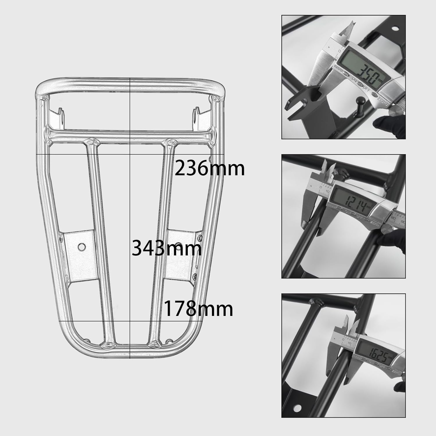 WOOGA Motorcycle Rear Luggage Rack Carrier Support Shelf Holder Rack Shelf Tail Frame Carrier fit for Ho&n&da Hunter Cub CT125 /Trail125 2020 2021 2022 2023 2024