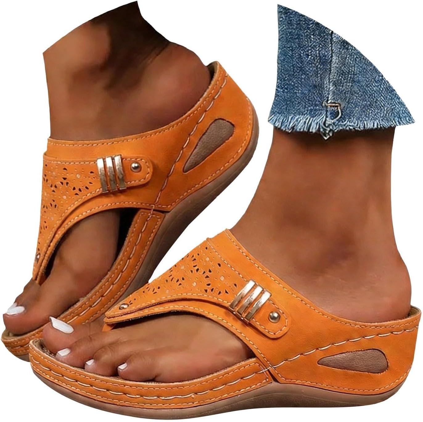 Comfortable Orthopedic Sandals for Women 2026 with Arch Support Flip Flops Dressy Casual Sandals for Summer Beach