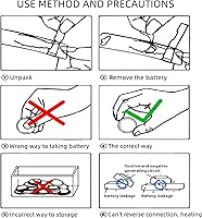Vista 7 de Siiboat Baterías de reloj, 80 unidades, AG0, AG1, AG3, AG4, AG6, AG7, AG10, AG13, 1.5 V, alcalinas LR41 LR44 con varios botones