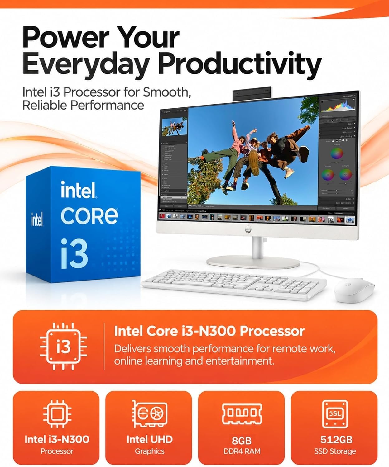 Amazon.com: HP 23.8'' Touchscreen All-in-One Desktop Computer, 8GB