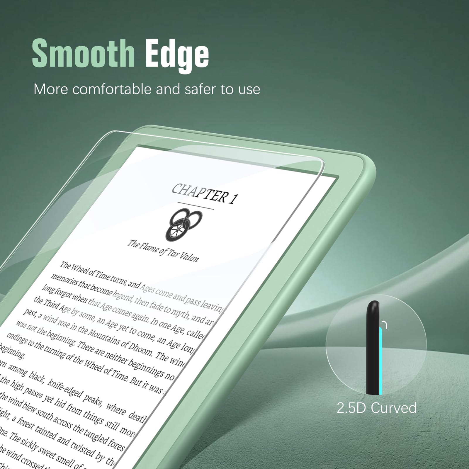 MoKo 2 Pezzi Vetro Temperato Pellicola Protettiva per E-Reader 6 Pollici All-New E-Reader & Kobo Clara Colour/BW/2E, Durezza 9H Anti-Graffio, HD Trasparente, Senza Bolle, Compatibile con Custodia