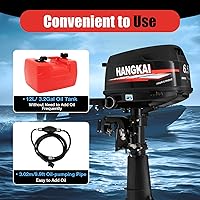 Vista 8 de Motor fuera de borda, 4 tiempos 6.5 hp motor de barco de alta resistencia motor de barco de pesca con sistema CDI sistema de refrigeración por agua