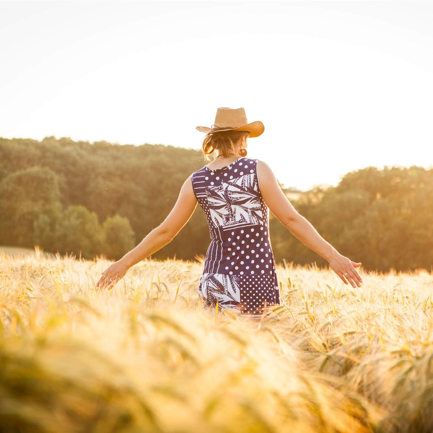 Gossifan Classic Womens Western Cowboy Cowgirl Hats with Wide Belt - Image 5