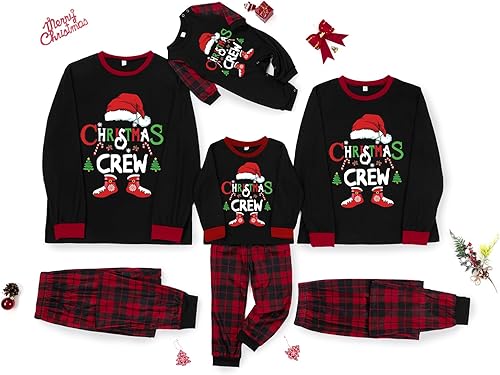 Miniatura 6 de WakeUple Pijamas de Navidad para la familia, conjuntos de pijamas de Navidad a juego 2023 a 2024, pijamas familiares de Navidad