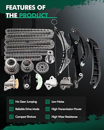Miniatura 5 de SCITOO Kit de cadena de distribución para Chrysler 300 Grand para Cherokee Wrangler Challenger Charger para Durango Journey 200 3.6L