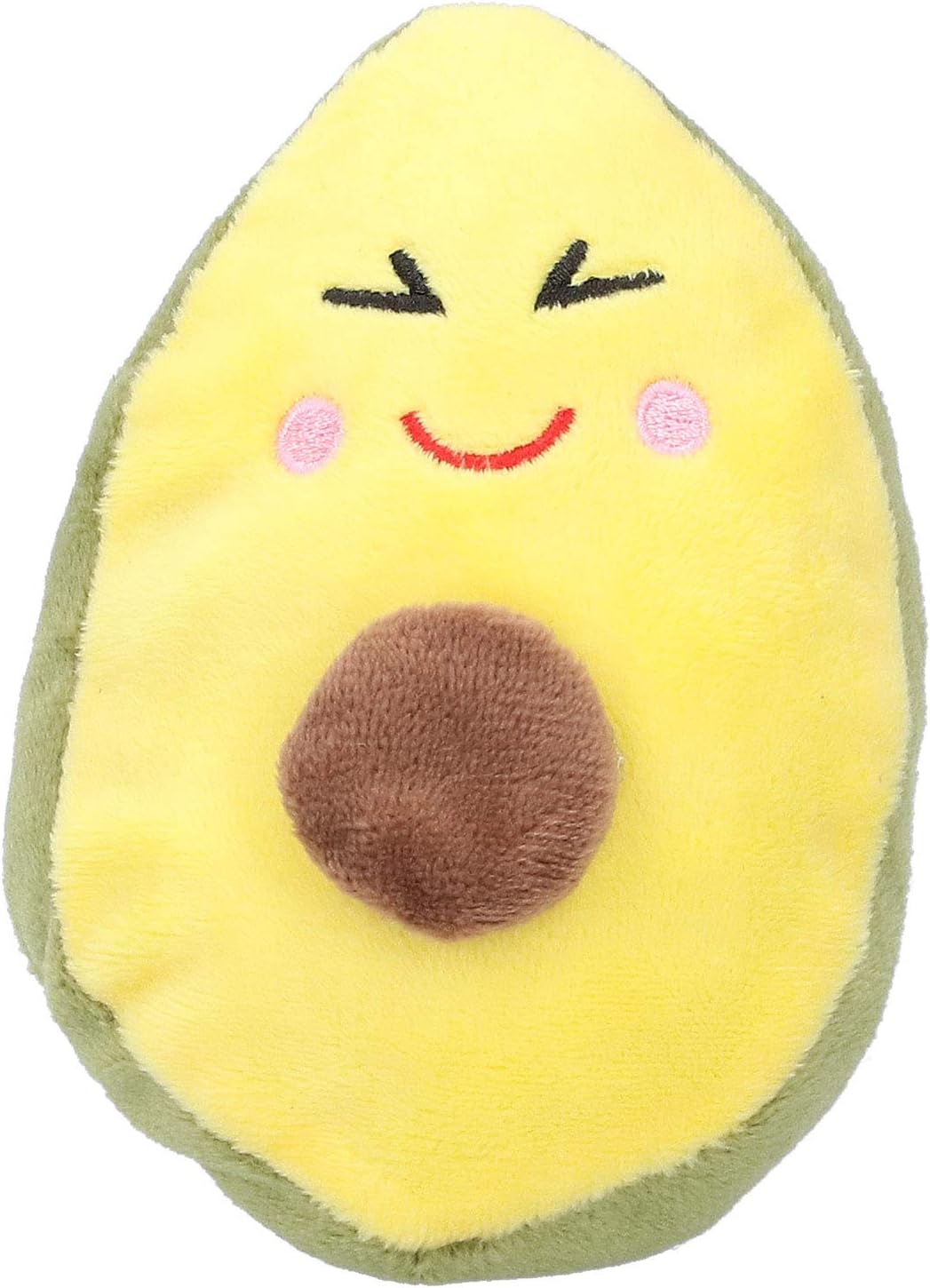Plush Chew Toy with Sound, Avocado Shape Pet Chew Toy, Plush Dog Playing Teething Toys, Cute Stuffed Animal Plush Chew Toys for Small Medium Large Dogs