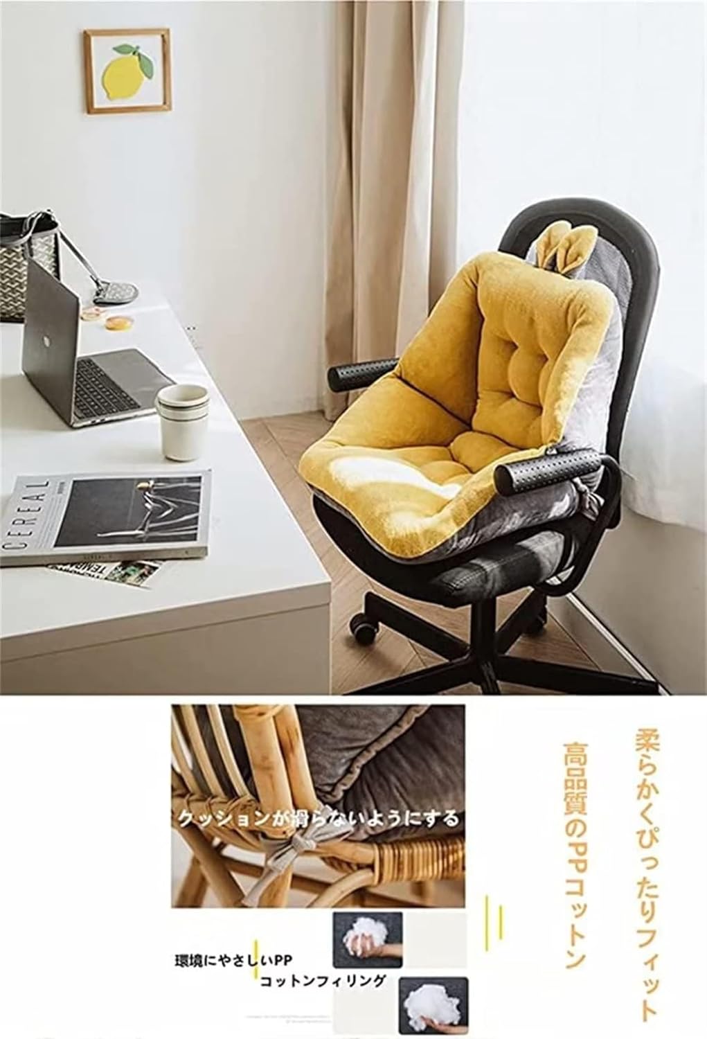 シートバック折りたたみクッションフロアクッションはお尻が痛くならないオフィス/リビング/フロアかわいい両面使い (グレー,大きいサイ