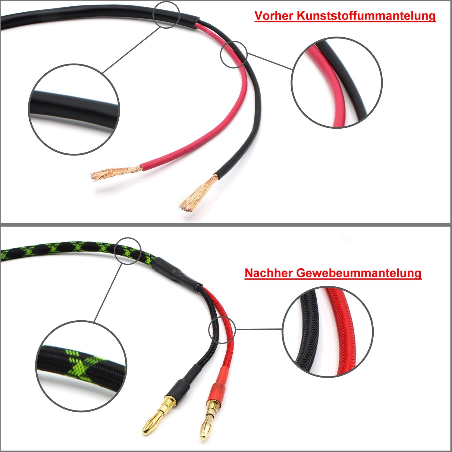 Geflechtschlauch Kabelschutz 3 Mm – 3m, Dehnbar Bis 200%, 7 Farben Wählbar, Für Servo & Regler