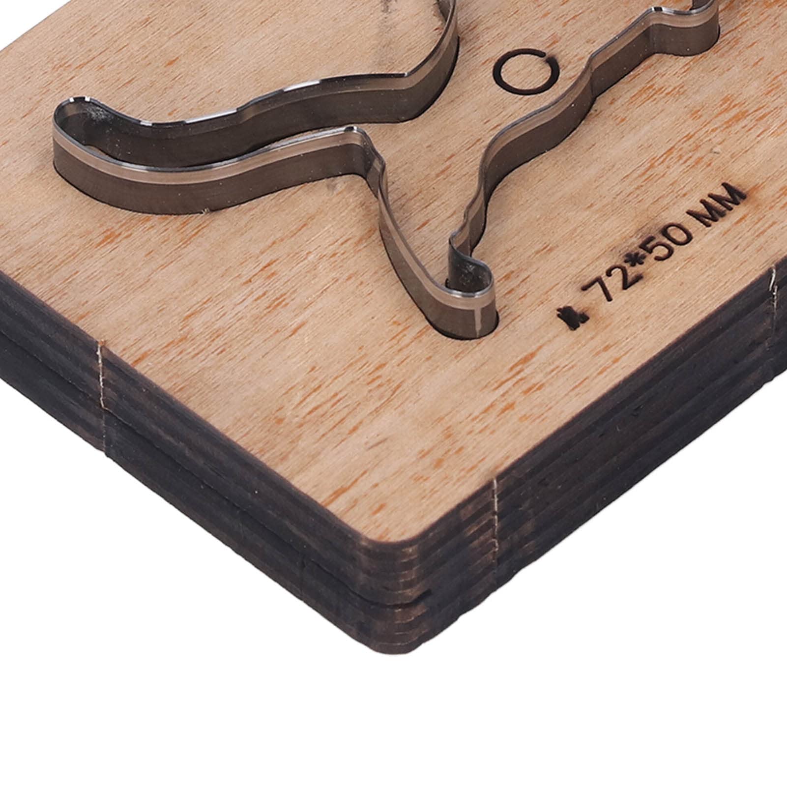 Shape Leather Cutting Die 72x50mm Punch Cutting Machine Craft Tool for Wallet Belt DIY Cardboard Rubber