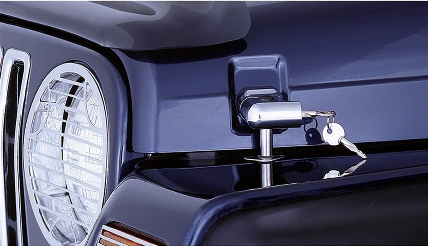 Rugged Ridge Hood Catch Kit for Jeep Wrangler TJ | Stainless Steel, Chrome | 11302.03 | Fits 1997-2006 Jeep Wrangler TJ