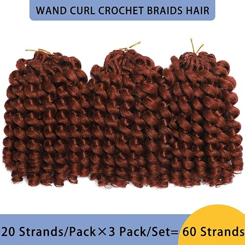 Miniatura 2 de Cabello rizado con ganchillo jamaicano con rebote de ganchillo, pelo corto trenzado de 8 pulgadas, extensiones de cabello rizado de ganchillo